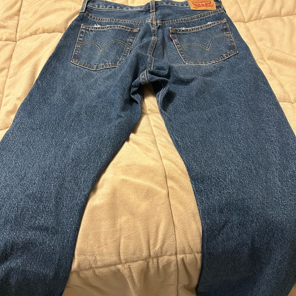 Levi's 501 Original Straight Leg Button Fly Jeans Size W29 L32 - Picture 5 of 13